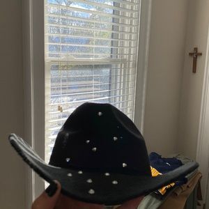 Fun black felt hat